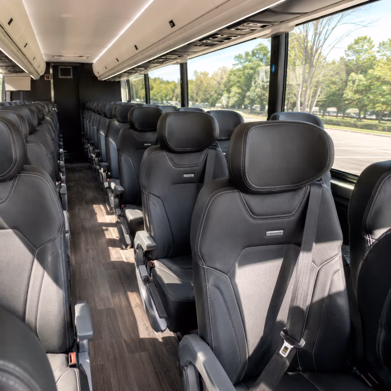 sunrise charter bus interior