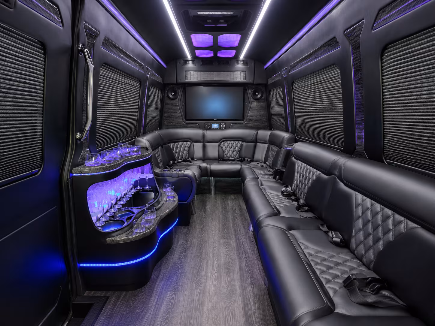 sunrise corporate event transportation onboard seating